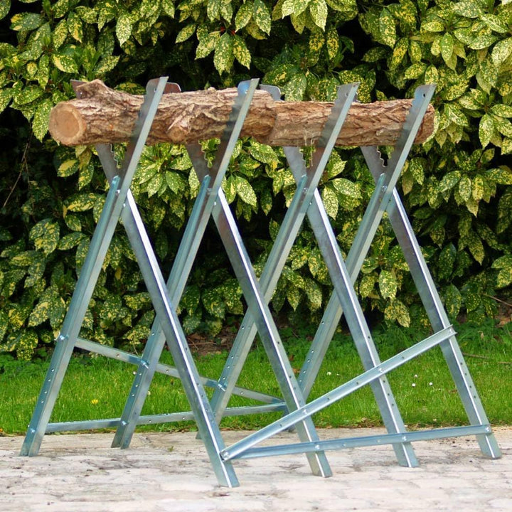 Holzsägebock zum Sägen von Holz, klappbar, Grau 85