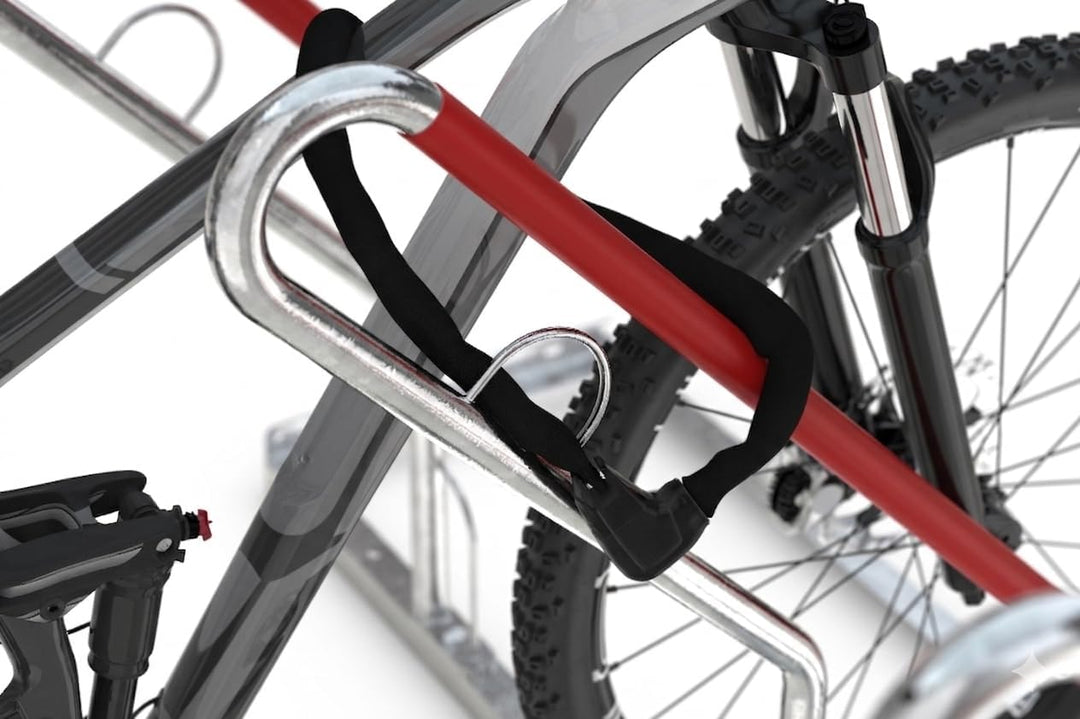 Anlehnparker 0502 XBF | einseitig | Fahrradständer für 2 Fahrräder | zum Aufdübeln | Stahl verzinkt