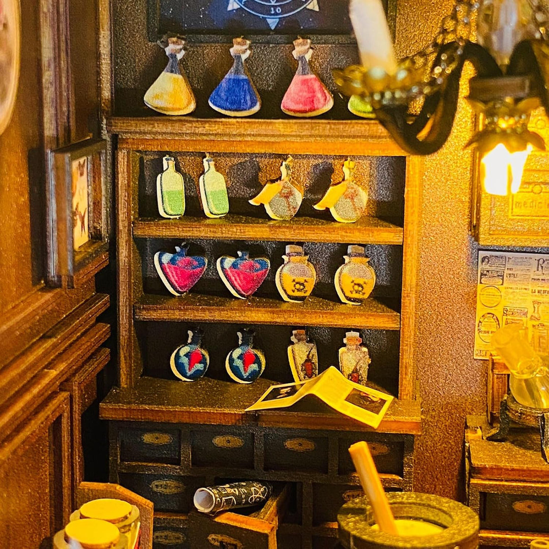 Cuteefun DIY Miniatur Puppen Haus, Book Nook DIY, Buch Ecke Bücherregal Einsatz, Dekoration Machen S