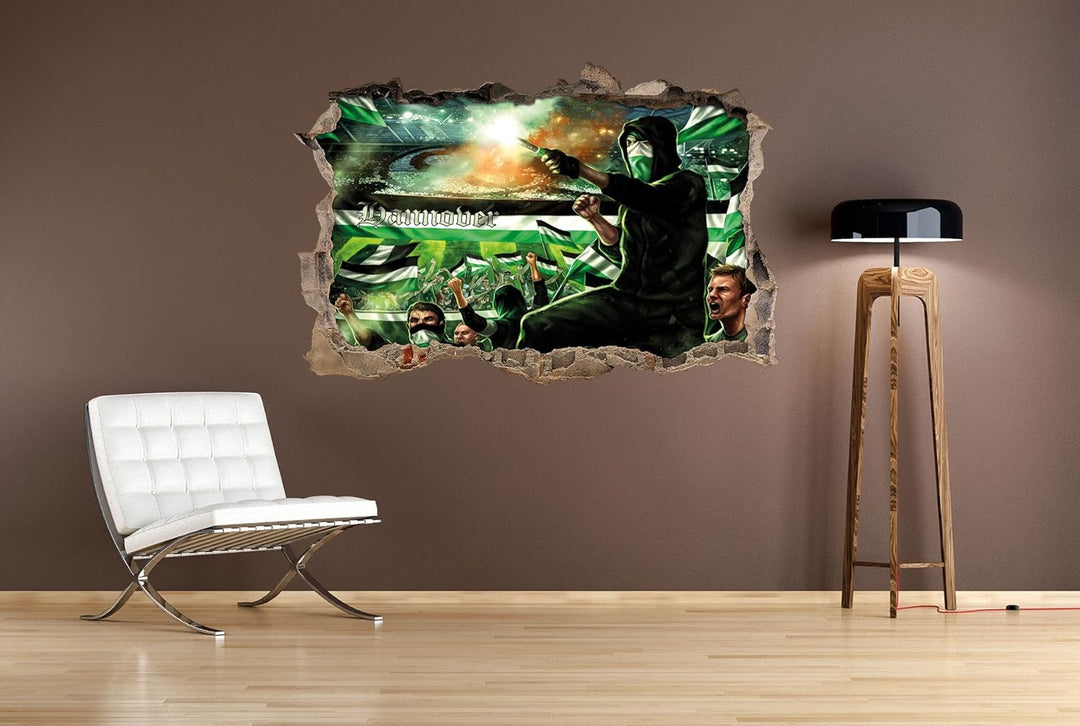 Ultras Hannover Collage 2, 3D Wandsticker Format: 92x62cm, Wanddekoration, 92x62