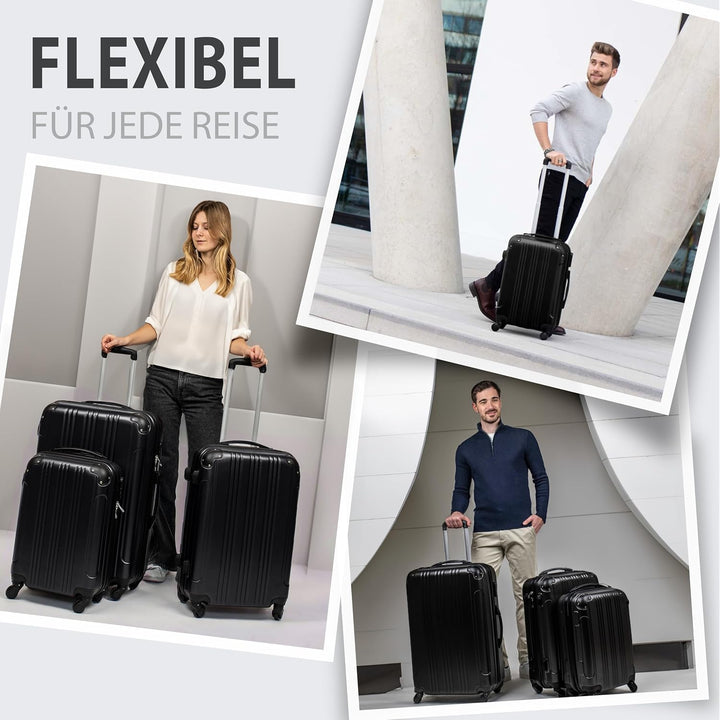 FERGÉ Kofferset Hartschale 3-teilig QUÉBEC Trolley-Set - Handgepäck 55 cm, L und XL 3er Set Hartscha