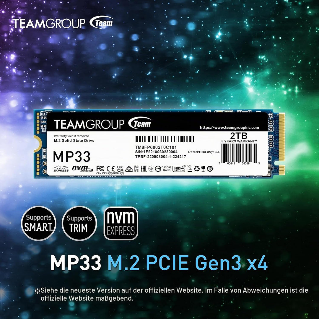 Team Group MP33 M.2 256 GB PCI Express 3.0 3D NAND NVME