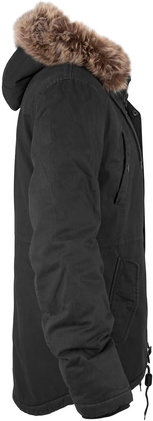 bw-online-shop Winterparka Fishtail mit Futter Herren Parka Jacke XS Schwarz, XS Schwarz