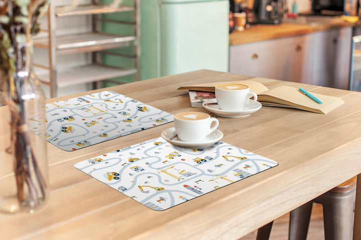 KitchenYeah© Platzsets Abwaschbar 6-Teilig 45x30 cm Tischsets Platzdeckchen Platzset Unterlage Tisch