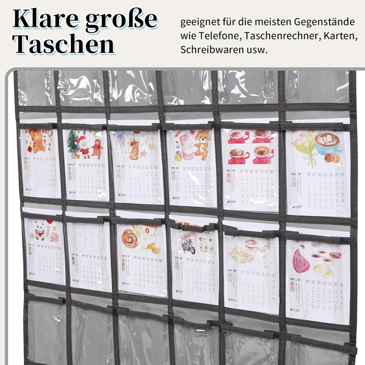 SAVORLIVING 30 klare Taschen Aufbewahrungstasche Für Klassenzimmer,Handygarage Schule,Handy Aufbewah