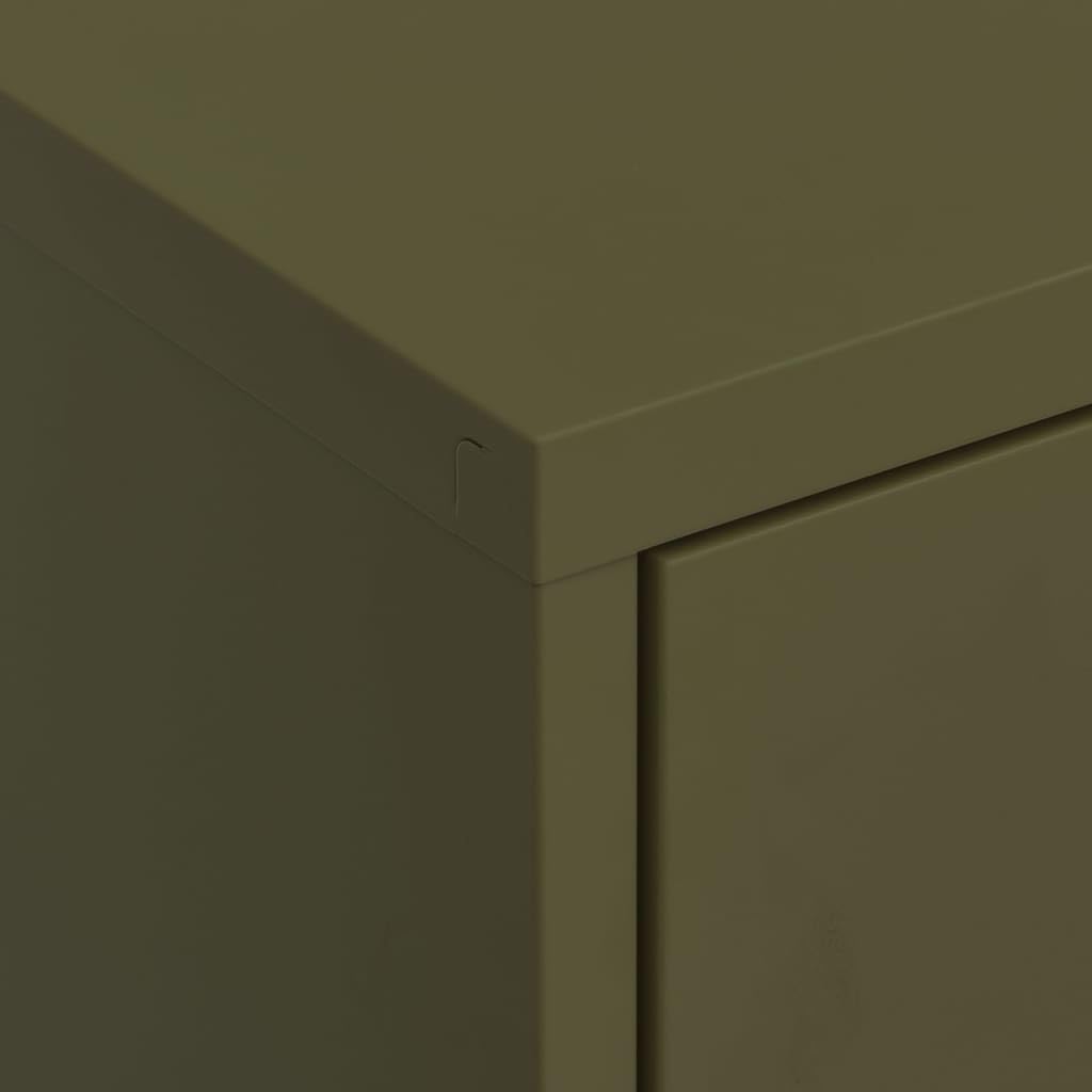 Aufbewahrungsschrank aus Metall mit 2 Schubladen, Aktenschrank mit 2 Türen und Regalen, 80x35x102cm