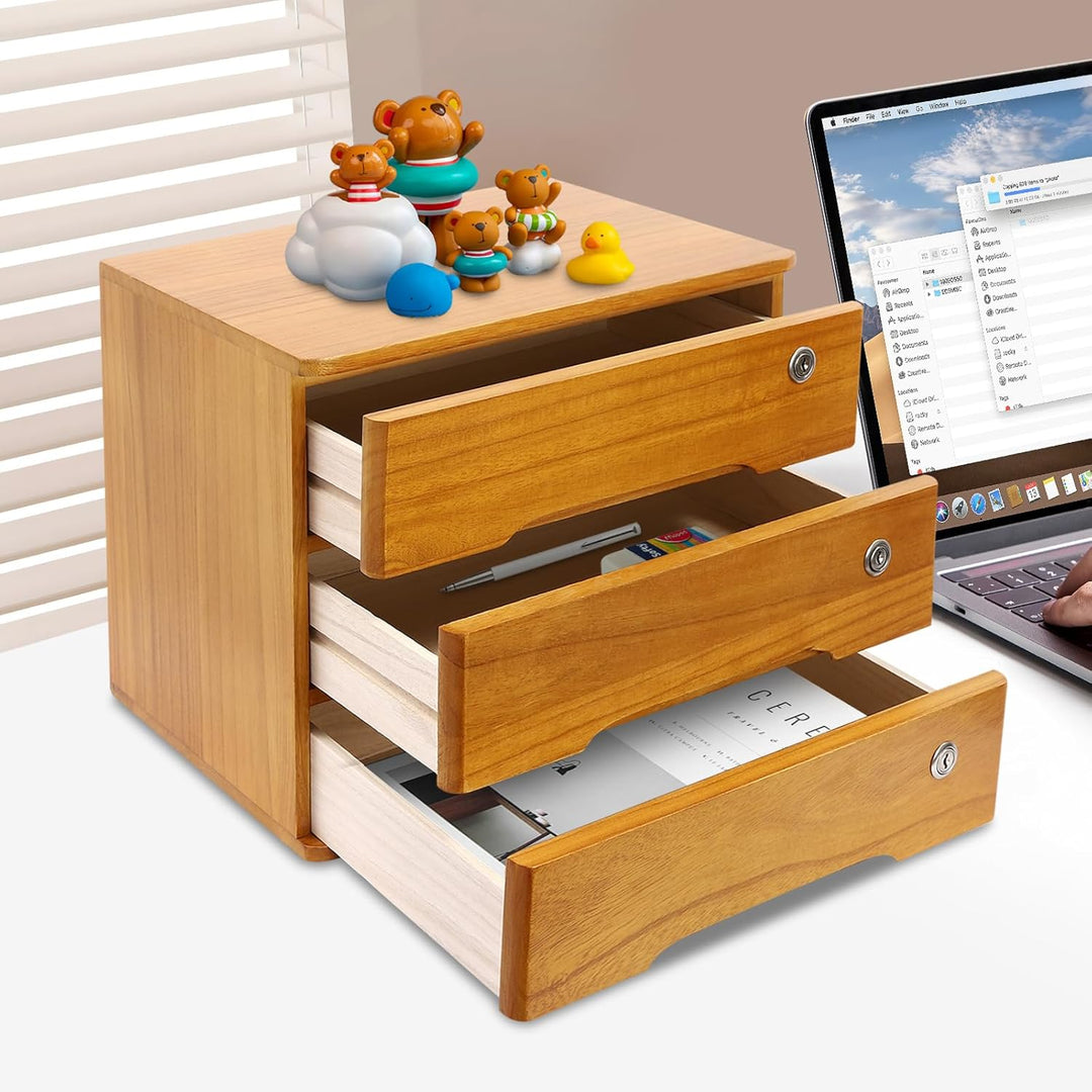 Schreibtisch Aufbewahrung Organizer Schubladen Regal Aufbewahrungsschrank Schubladenschrank aus Holz