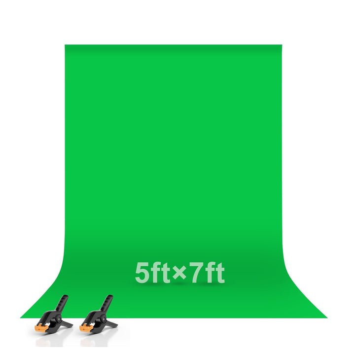 EMART 1,5x2m Greenscreen Grüner Hintergrund Polyester Grüne Chromakey Green Screen Faltbar mit 2 Fed