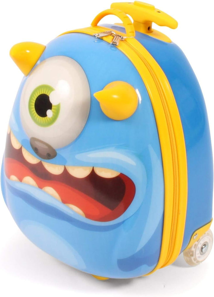 Bayer Chic 2000 - Bouncie Kinder-Trolley mit 3D-Monster-Motiv Kindergepäck, 20 Liter, Blau, 40 cm, B