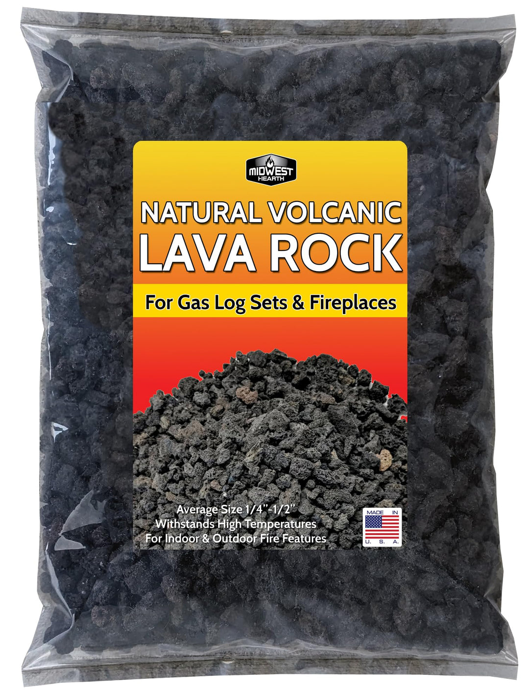 Midwest Hearth Natural Lava Rock Granules for Gas Log Sets and Fireplaces (10-lb Bag), 10-lb Bag