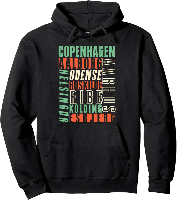 Städte Dänemarks Pullover Hoodie