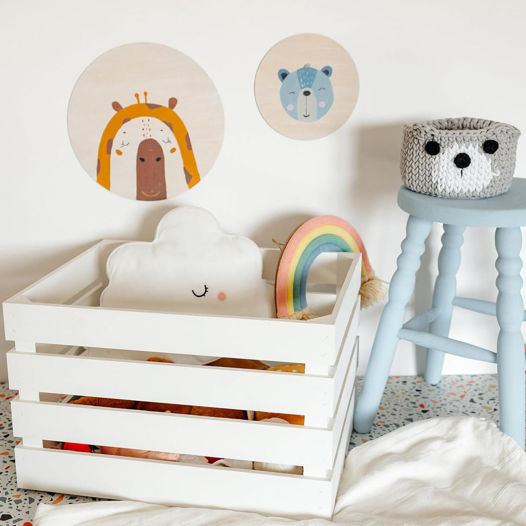 Creative Deco 3 x Grosse Holzkiste Weiss | 50 x 40 x 30 cm | Weinkisten Set Obstkiste Holz | Geschli