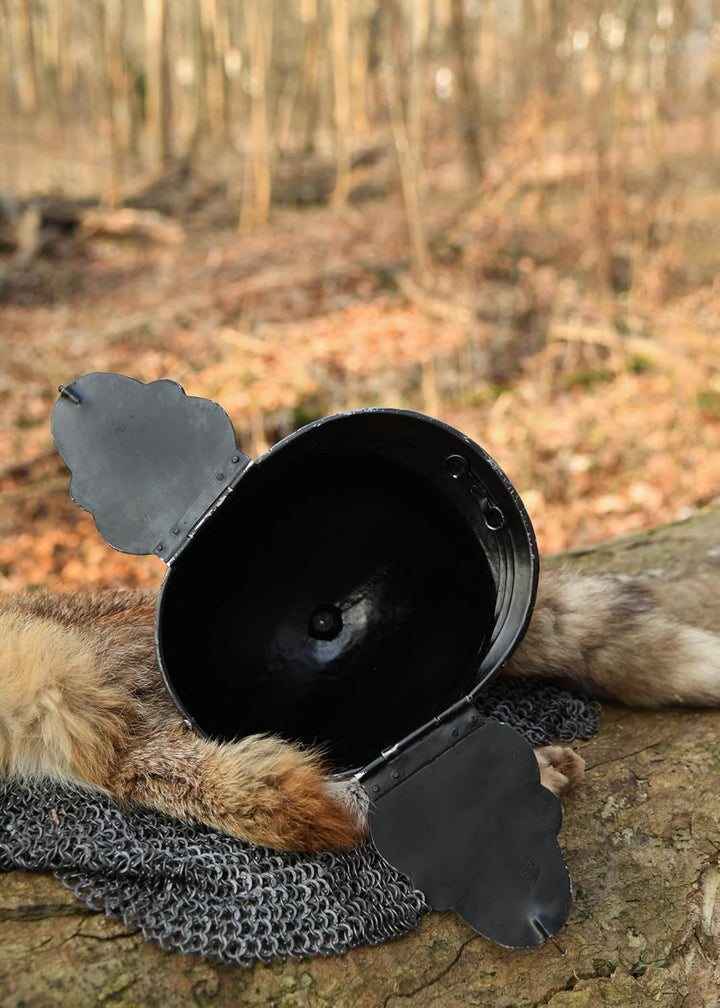 Keltischer Helm Montefortino, Stahl schaukampftauglich Ritterhelm LARP Wikinger