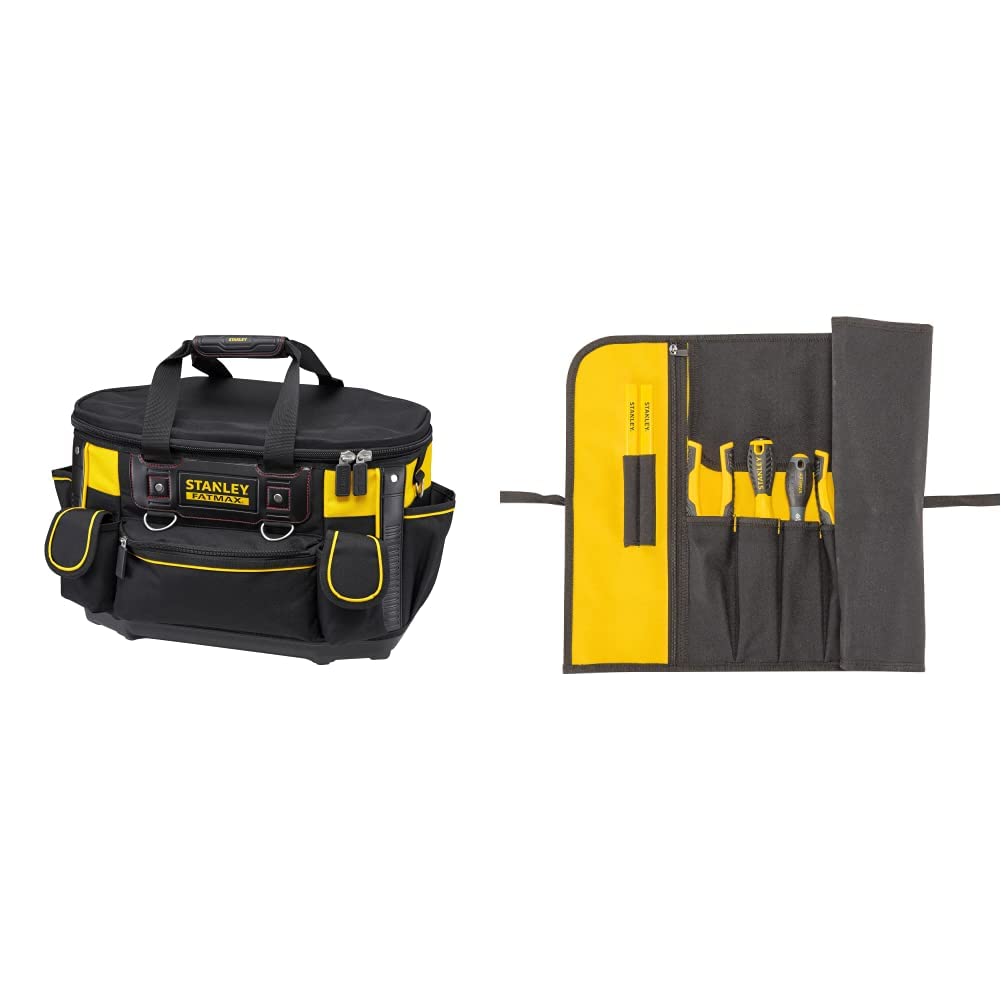Stanley FatMax Werkzeugtasche/Werkzeugbeutel (50x33x31cm, mit runder Öffnung, formstabile Konstrukti