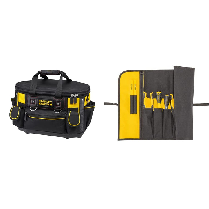 Stanley FatMax Werkzeugtasche/Werkzeugbeutel (50x33x31cm, mit runder Öffnung, formstabile Konstrukti
