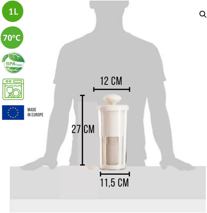 Vegan Milker BLACK, Pflanzenmilchbereiter, Sojamilch Maschine, Nussmilchbereiter, Pflanzenmilch Make