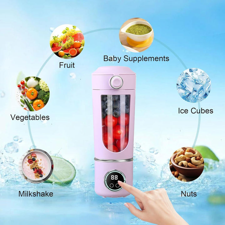 Smoothie Maker to Go, 700ml Tragbarer Mixer, Portable Blender mit 12-Klingen Edelstahl, Mini Mixer f