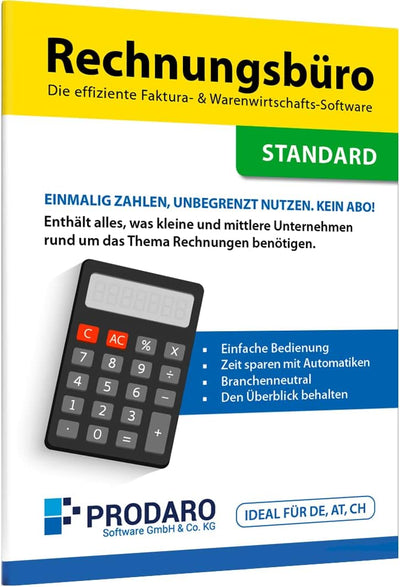 Rechnungsprogramm - Prodaro Rechnungsbüro STANDARD