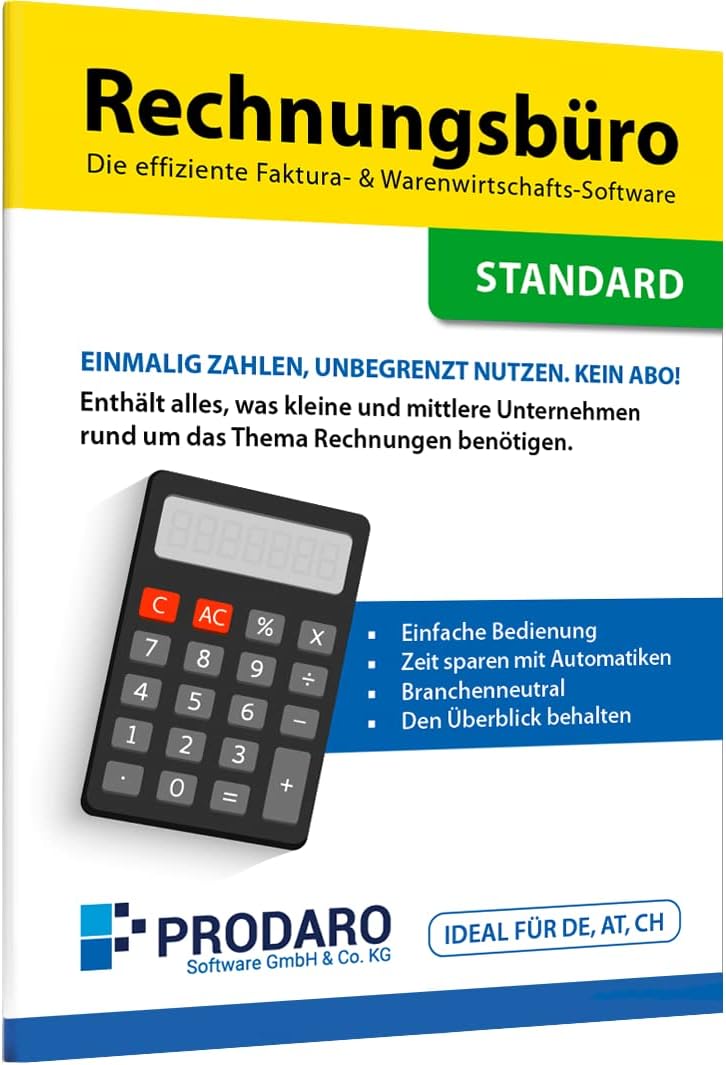 Rechnungsprogramm - Prodaro Rechnungsbüro STANDARD