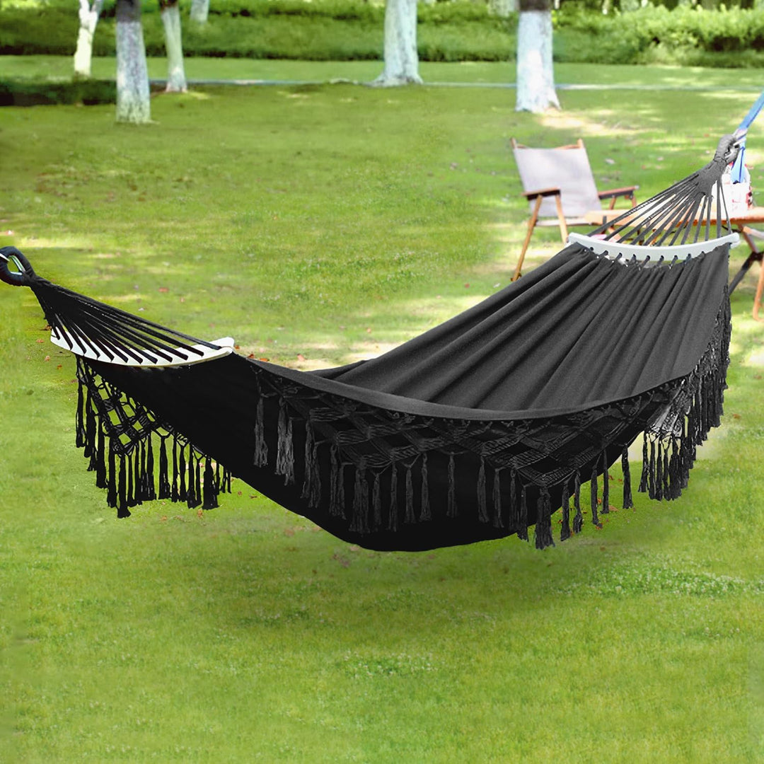 Hängematte Outdoor Boho, XXL Übergrosser Hängematte Hängesessel 2 Personen max 440 lbs, Hängeschauke