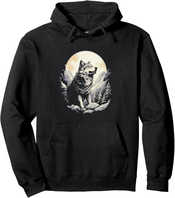 Alaska Wolf Pullover Hoodie