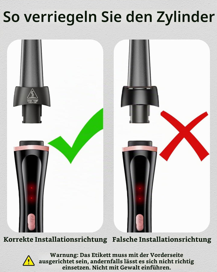 5 in 1 Lockenstab, Schnellaufheizende Thermischer Bürste mit 4 austauschbaren Keramik Barrels (0,35"