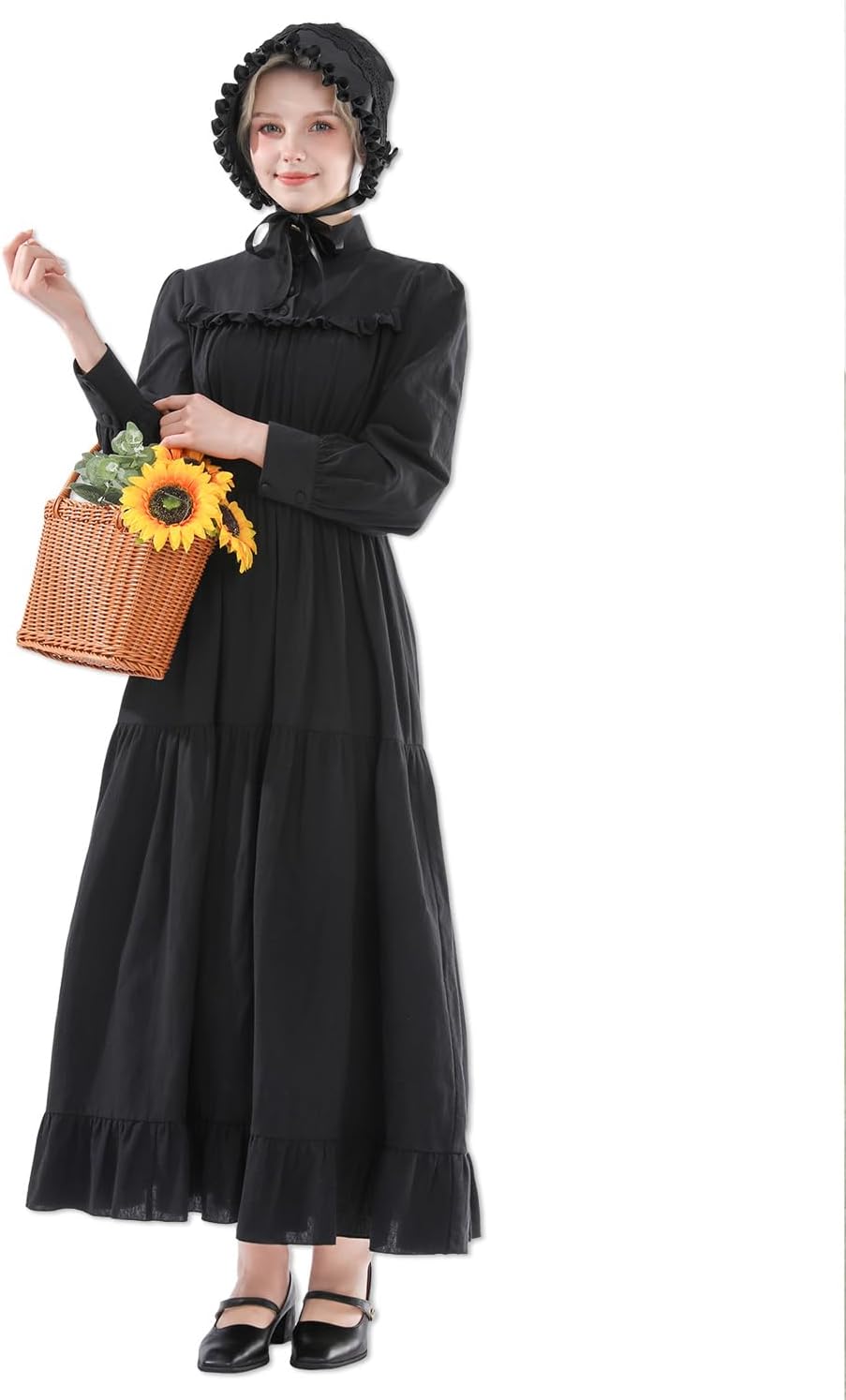 CR ROLECOS Viktorianisches Kleid Gothic Mittelalter Vintage Edwardianisches Kleid Damen Karneval Fre