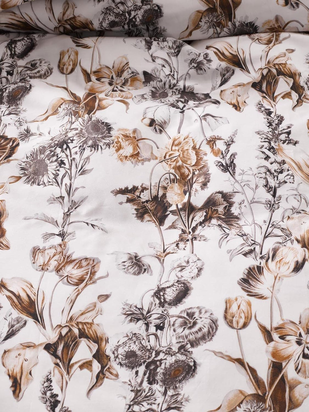 ESSENZA Bettwäsche Jackie Blumen Baumwolle Perkal Vanilla, 155x220 + 1 x 80x80 cm