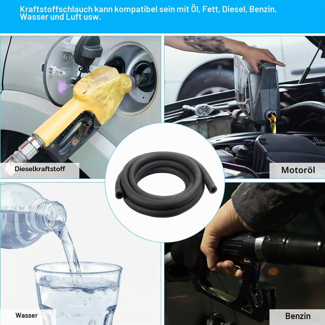 3M Benzinschlauch 6mm Kraftstoffschlauch Ölschlauch Dieselschlauch für Rasenmäher, Moto, Auto, Trakt