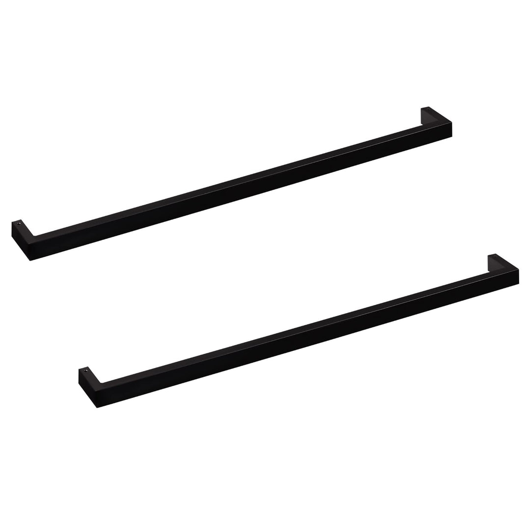 2 Stück Handtuchhalter ATLANTA Länge 413 mm BA 400 mm schwarz matt brüniert für Wand- / Schrankmonta