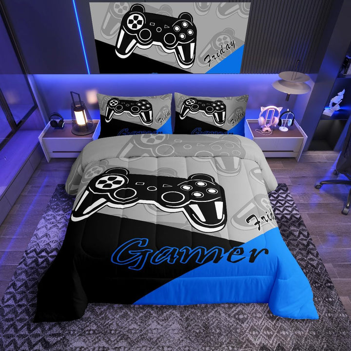 Loussiesd Gaming-Tröster für Jungen, Teenager, Videospiel-Bettwäsche-Set für Kinder, Gamer, Tröster