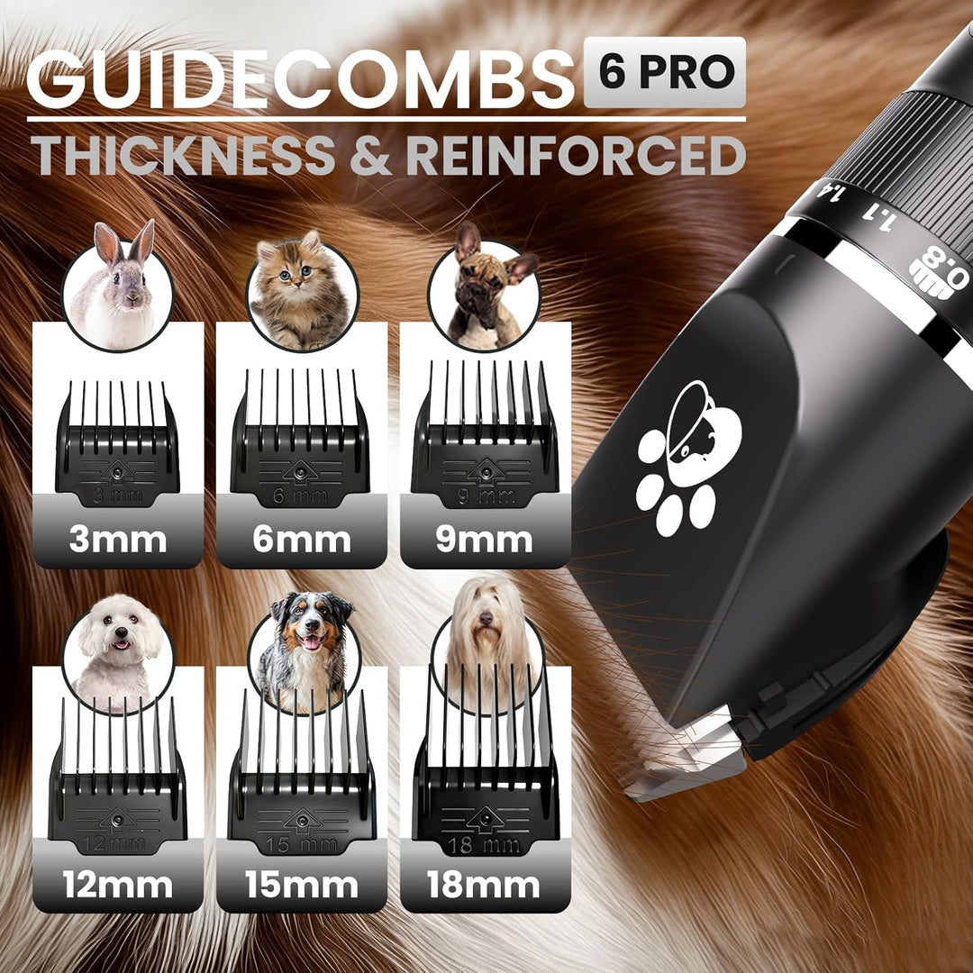 Hundeschermaschine für die Fellpflege, 3 Geschwindigkeiten, geräuscharm, schnurlos, Haustierpflegese