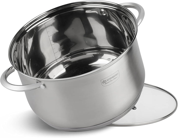 EDENBERG 10 TLG Topfset Induktion, Edelstahl Kochtopf Set Induktion | Induktions Töpfe Set, Töpfe In