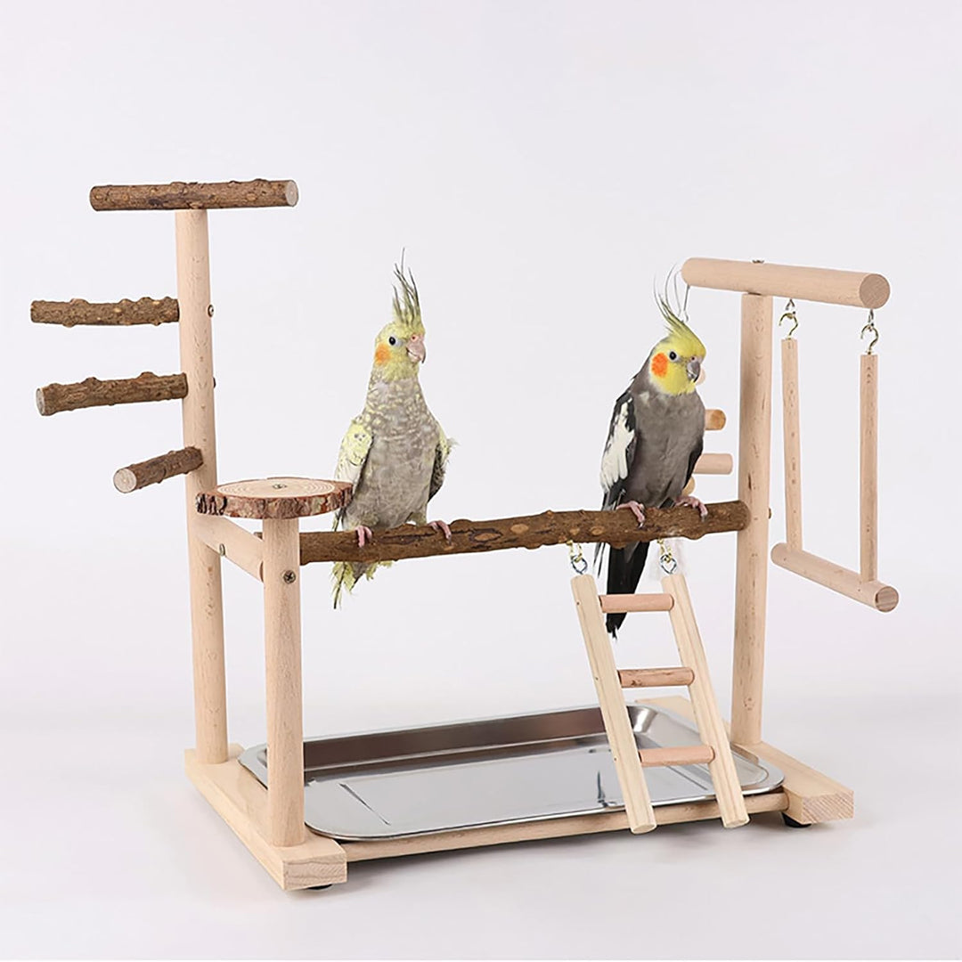 Papageien-Spielplatz, Vogelspielplatz für Papageien, Parrot Playstand Papagei Spielplatz mit Spielze