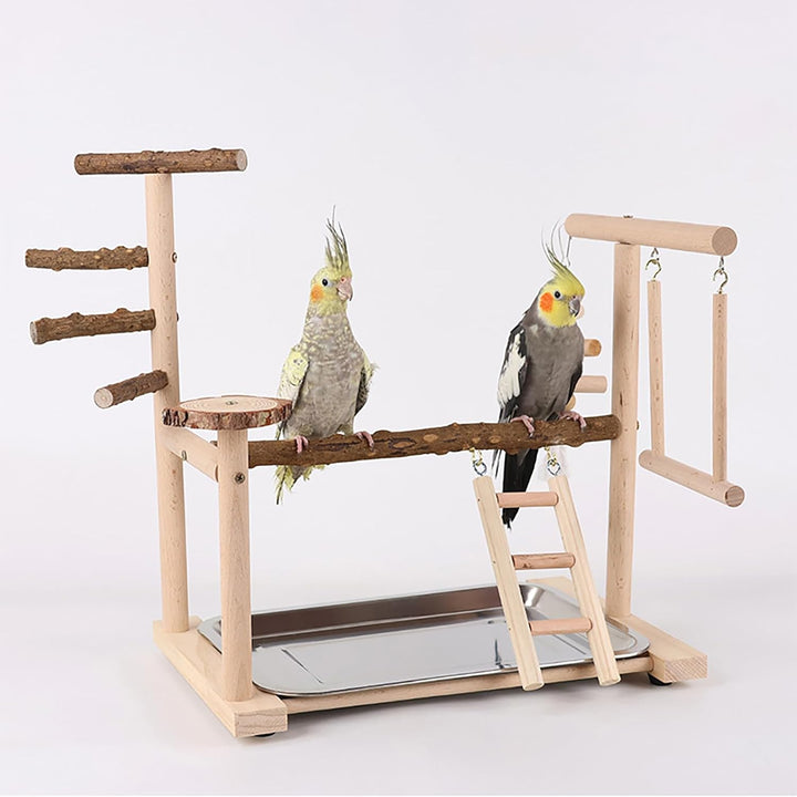 Papageien-Spielplatz, Vogelspielplatz für Papageien, Parrot Playstand Papagei Spielplatz mit Spielze
