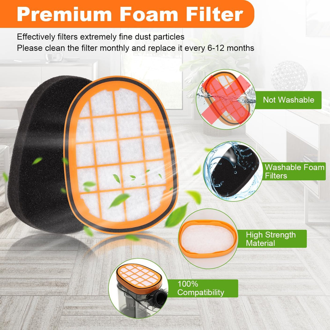 6+1 Stück Filter für Philips SpeedPro Max Akkusauger, FC5005/01 Ersatzfilter Zubehör für Philips FC6