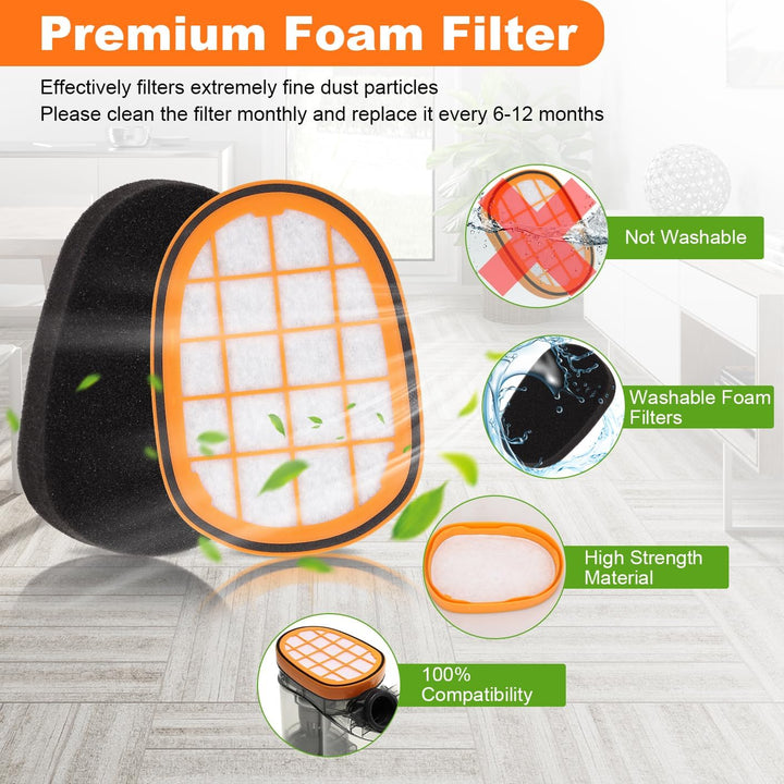 6+1 Stück Filter für Philips SpeedPro Max Akkusauger, FC5005/01 Ersatzfilter Zubehör für Philips FC6