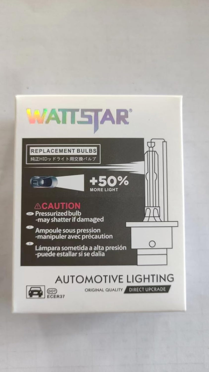 Wattstar D1S 6000K, Xenonlampe Ersatzlampe, HID D1S Xenonlampe, 35W HID Scheinwerferlampe, IP68 wass