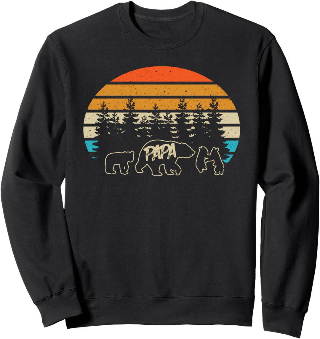 Vintage Papa-Bär mit drei süssen Bärenjungs Sweatshirt