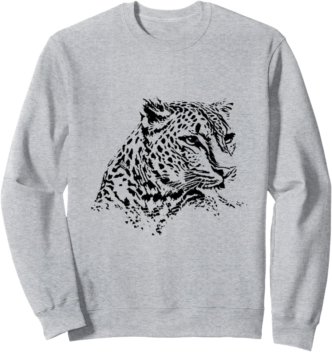 Leopard Motiv Raubkatzen Afrika Katzen Tiere Leoparden Sweatshirt