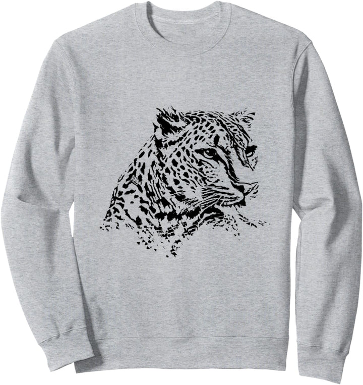 Leopard Motiv Raubkatzen Afrika Katzen Tiere Leoparden Sweatshirt
