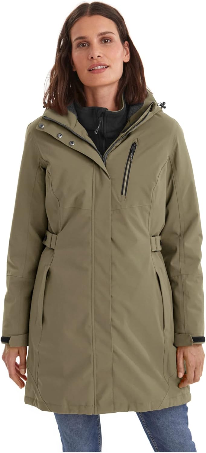Killtec Damen Kow 165 Wmn Prk Funktionsparka/Parka mit abzippbarer Kapuze 50 helloliv, 50 helloliv