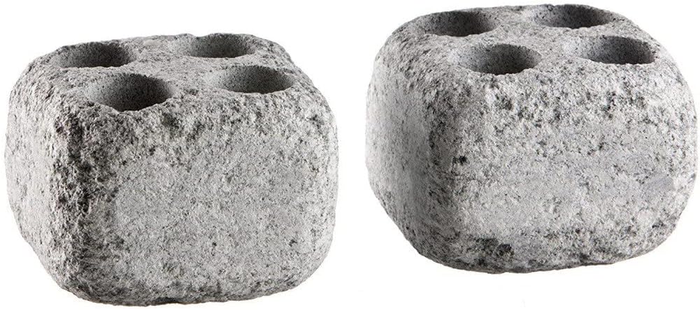 Hukka Design Dampfsteine aus Speckstein für den Saunaofen -Höyrykivet- Löcher: 20 ml x 4, 2 Stück