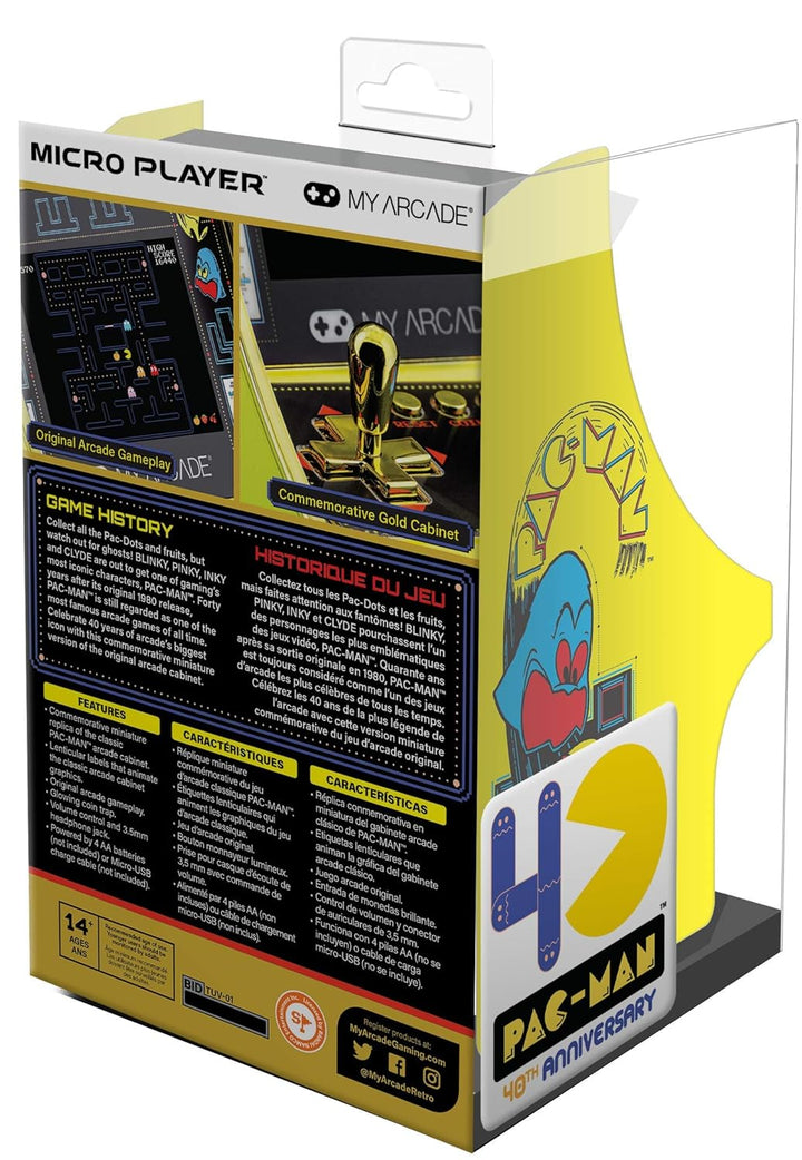 My Arcade DGUNL-3290 Pac-Man 40th Anniversary Micro Player Retro Arcade Machine
