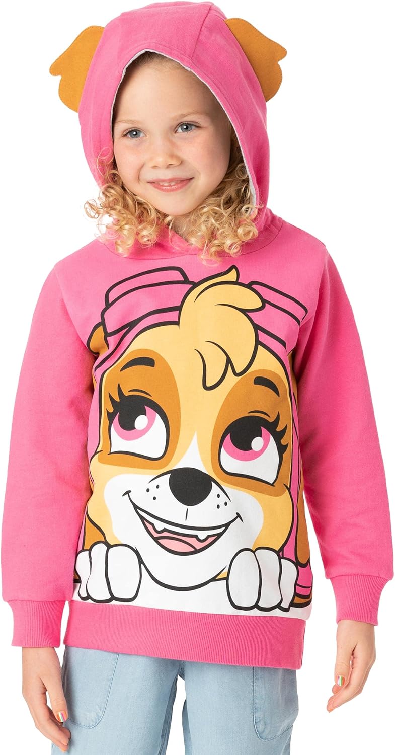 PAW PATROL Kids Hoodie Chase Marshall Skye Everest ODER Rubble 3D Ohren Pullover 5-6 Jahre Skye, 5-6
