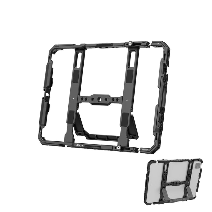 Nitze iPad Cage für iPad/iPad Air/iPad Pro 9.7"/10.5"/11", iPad Cage mit Eingebautem Cold Shoe und M
