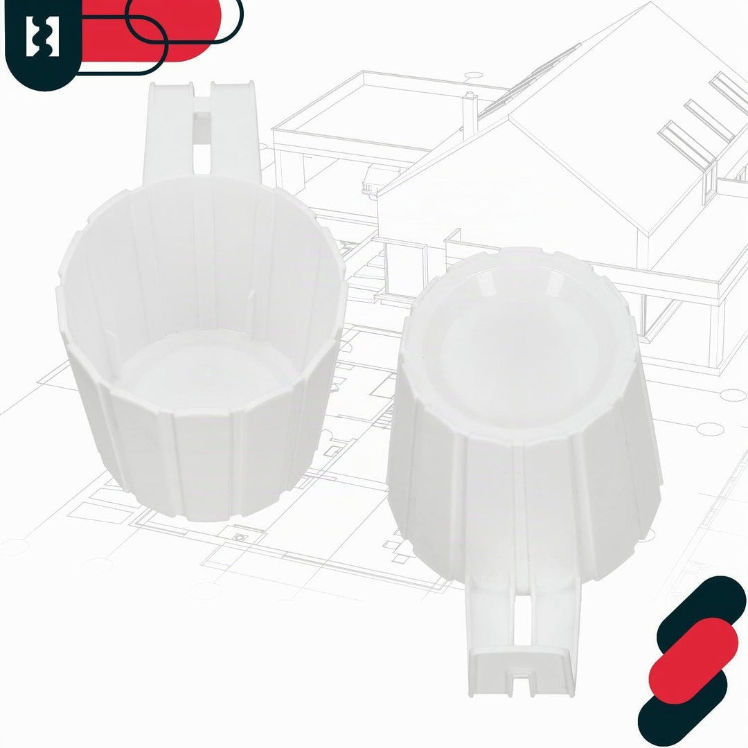 KOTARBAU® 4er Set Blumentopf Hängend - Pflanzkübel - ⌀ 15 cm H: 13 cm Weiss - Übertopf Kunststoff -