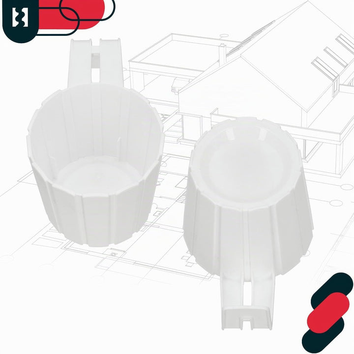 KOTARBAU® 4er Set Blumentopf Hängend - Pflanzkübel - ⌀ 15 cm H: 13 cm Weiss - Übertopf Kunststoff -