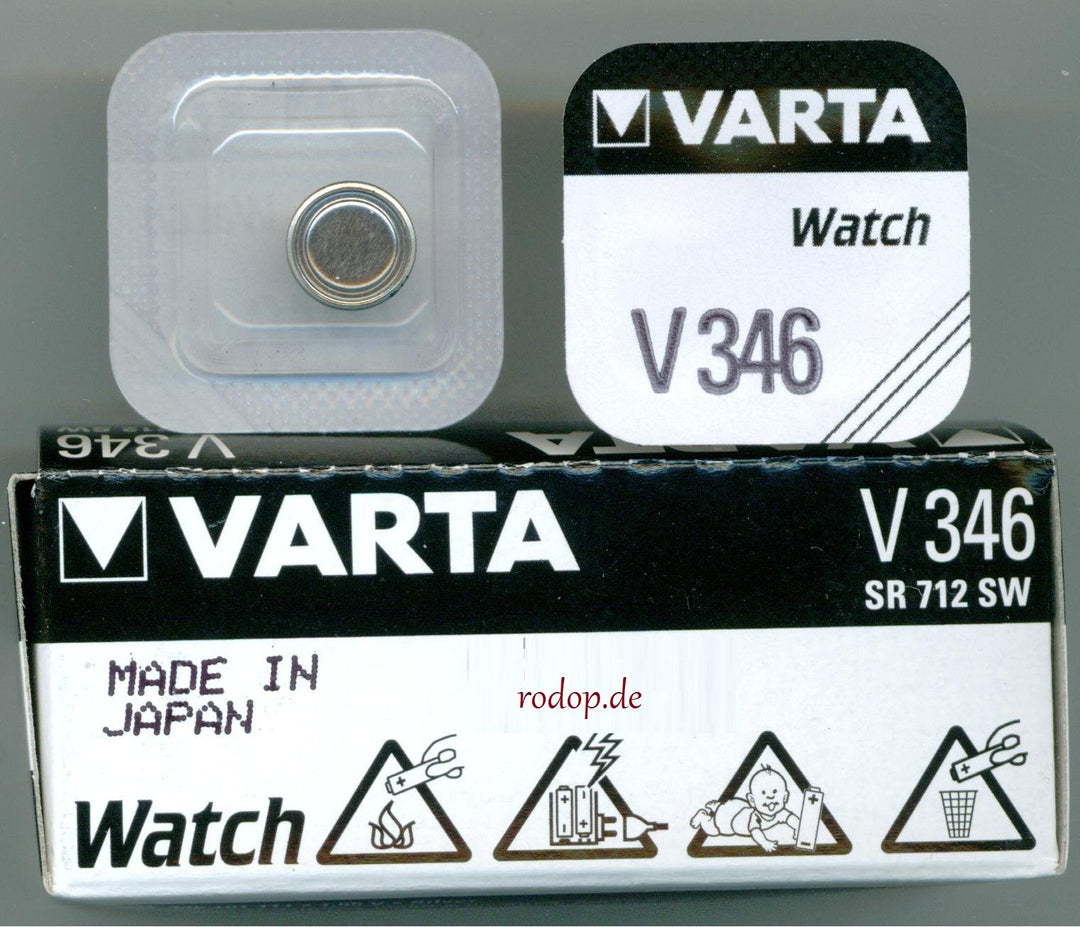 VARTA Knopfzelle Silberoxid - Uhrenbatterie "V346" VARTA, 10mA, 1,55V, 1er Blister