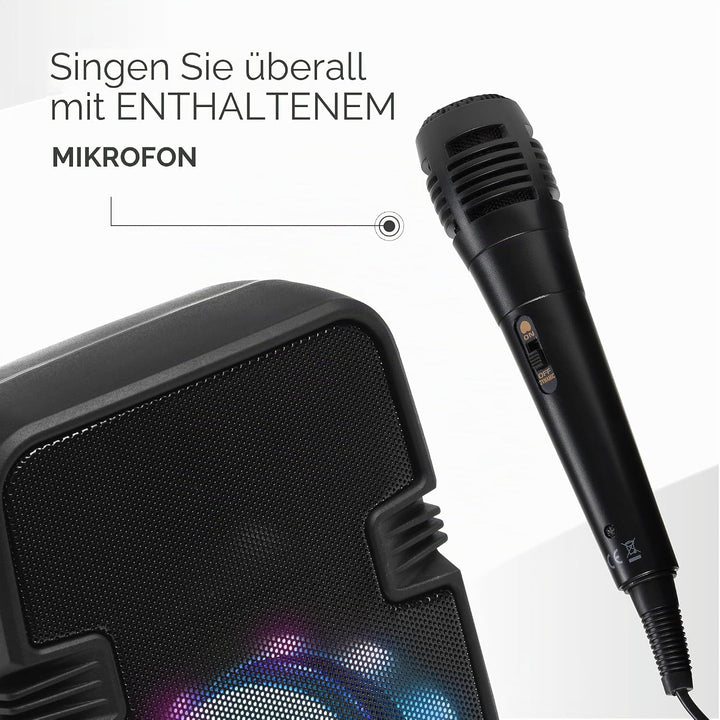 Music Sound | Speaker Karaoke | Bluetooth-Lautsprecher mit LED-Licht - 5 Watt Leistung